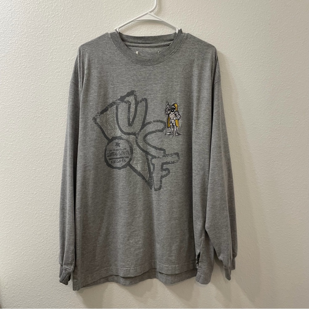 UCF Knights knightro Long Sleeve gray shirt vintage